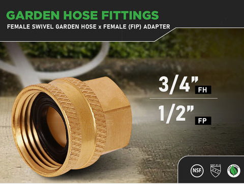 Brass Garden Hose To Pipe Fitting for Livestock Waterers