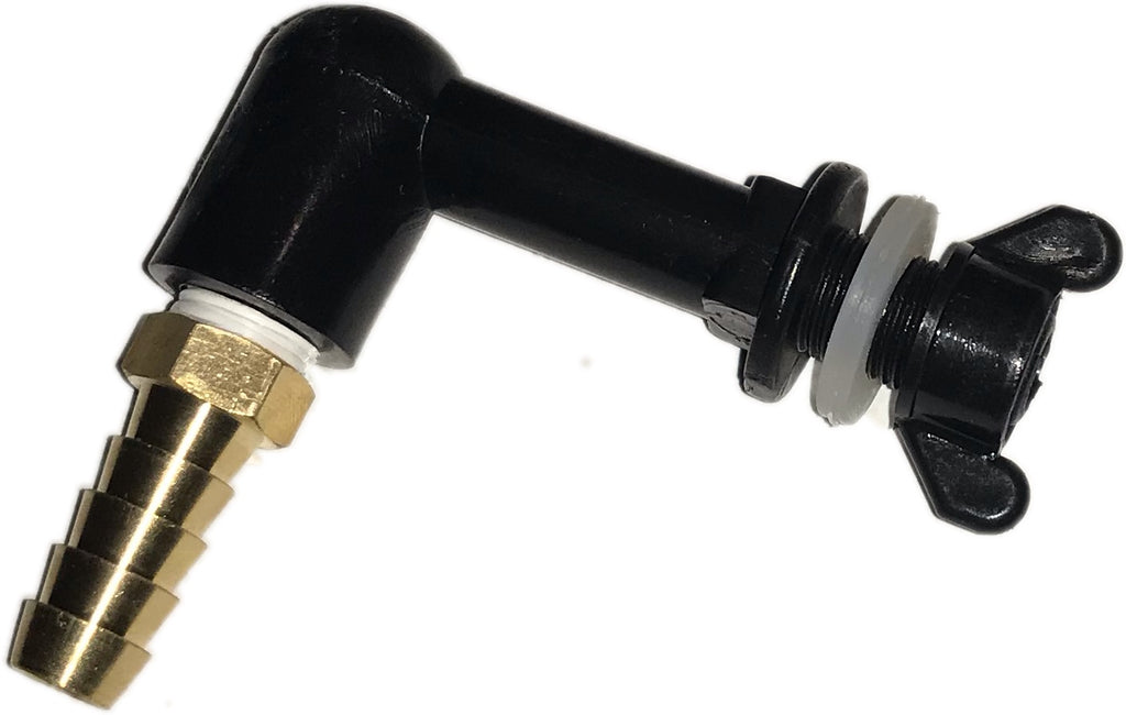 Bucket connector with 5/16” brass barb