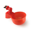 Red Auto Fill Chicken Watering Cups w/ Swivel Arm
